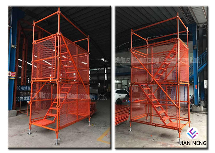 Jaula rápida simple de la construcción de la seguridad de la instalación, jaula de la escalera de paso para el túnel del subterráneo