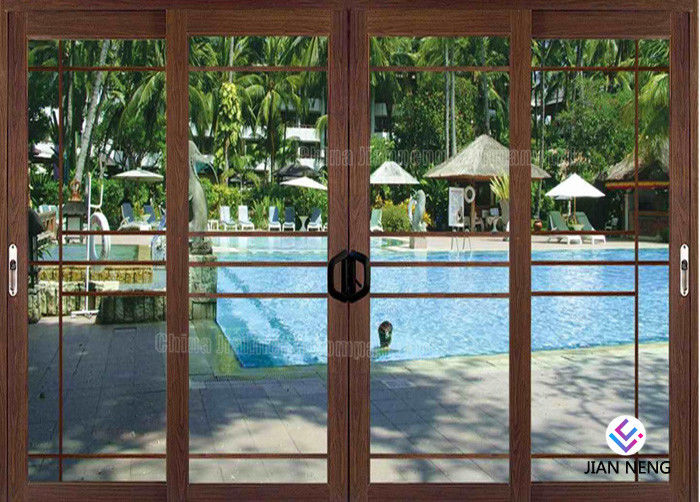 Puertas de aluminio del marco del estilo de Australia, aluminio que resbala puertas del patio con el vidrio esmerilado moderado