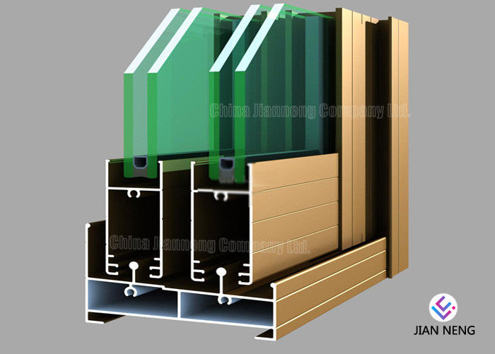 6063 perfiles de aluminio T5 para Windows y puertas buenas sellando funcionamiento